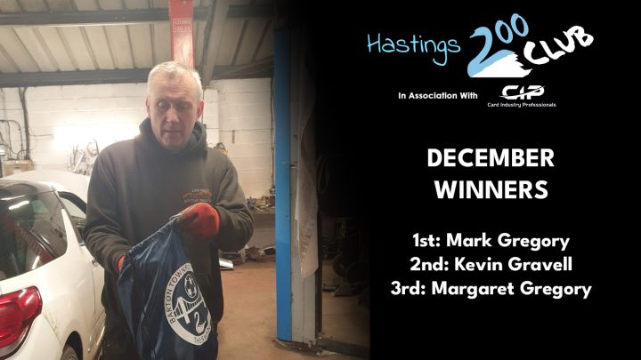 December Draw – Hastings 200 Club in Association with Card Industry Professionals