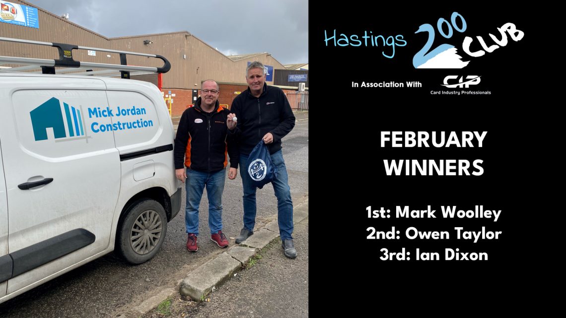 February Draw – Hastings 200 Club in Association with Card Industry Professionals